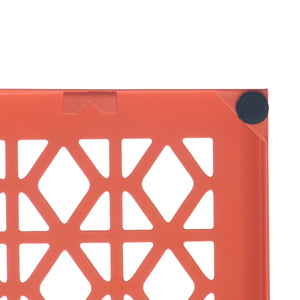 Breeze Block Metal Wall Tile: 7" x 7" Orange