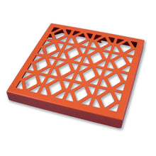Breeze Block Metal Wall Tile: 7" x 7" Orange