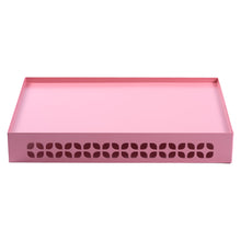 Breeze Block Metal Serving Tray Rectangular-Pink
