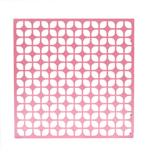 Breeze Block Metal Wall Tile: 15.5" x 15.5" Pink