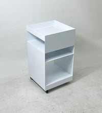 Quad Rolling Side Table-white