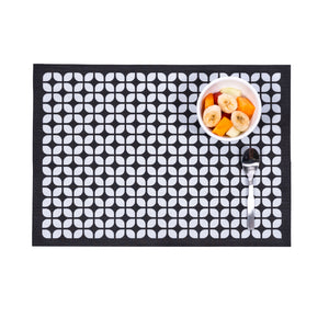 Breeze Block double-sided Woven Placemat-Black