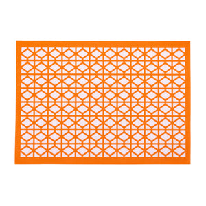 Breeze Block double-sided Woven Placemat-Orange