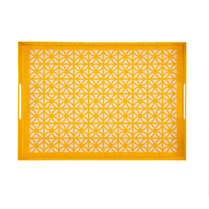 Breeze Block double-sided Woven Placemat-Yellow