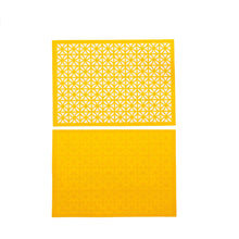 Breeze Block double-sided Woven Placemat-Yellow