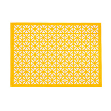 Breeze Block double-sided Woven Placemat-Yellow-set of 4