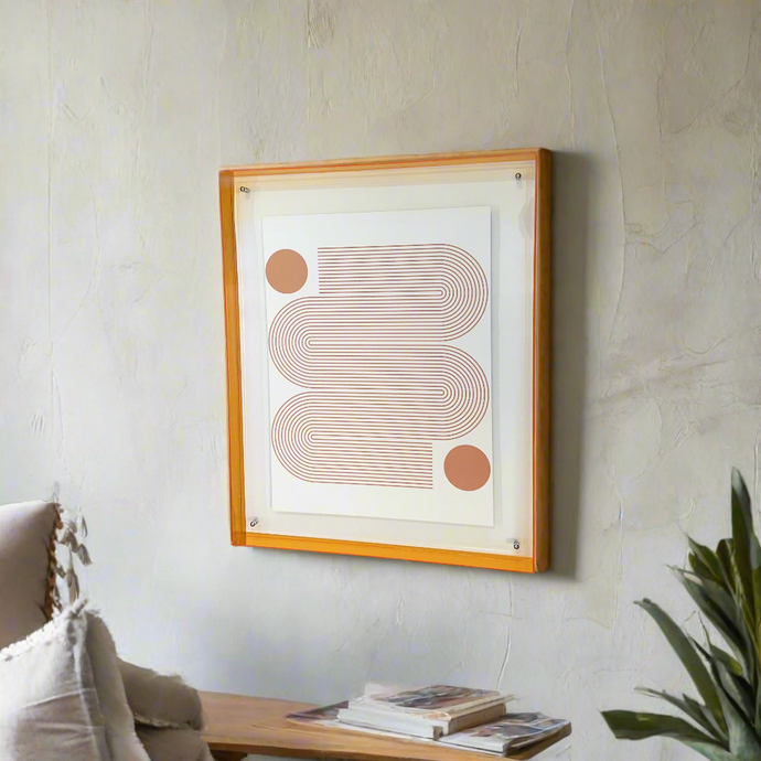Cadre de boîte d'ombre en acrylique Levitate - Orange