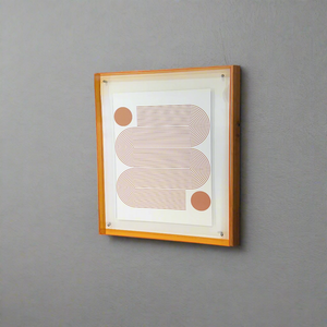 Marco de caja de sombra acrílica Levitate - Naranja
