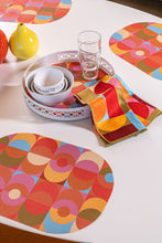 Blink double-sided Oval Woven Placemat 12" x 17" diameter - set of 4