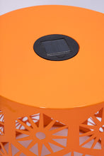 Sunshine Solar Stool/Side Table-Orange