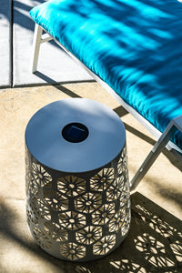 Sunshine Solar Stool/Side Table-White