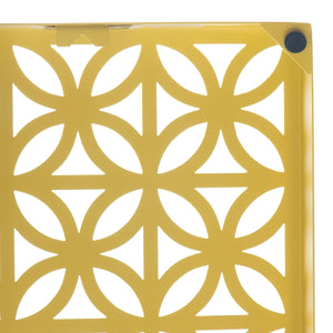 Breeze Block Metal Wall Tile: 7" x 7 " Lemon