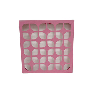 Breeze Block Metal Wall Tile: 7" x 7 " Pink