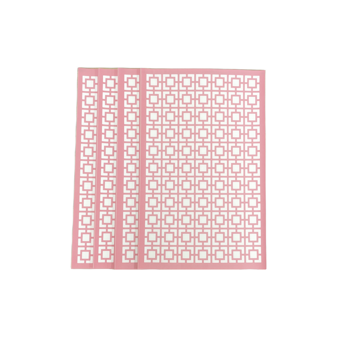 Breeze Block Placemat-Vista Vue in Pink-Set of 4
